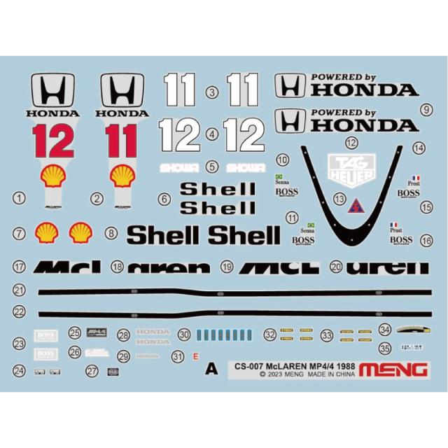MENGMODEL モンモデル GSIクレオス モンモデル 1/24 マクラーレン MP4/4 1988 プラモデル