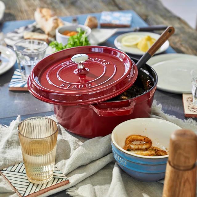 ストウブ Staub 両手鍋 ピコ・ココット ラウンド 24cm オーブン可 ボルドー 40502-294_1