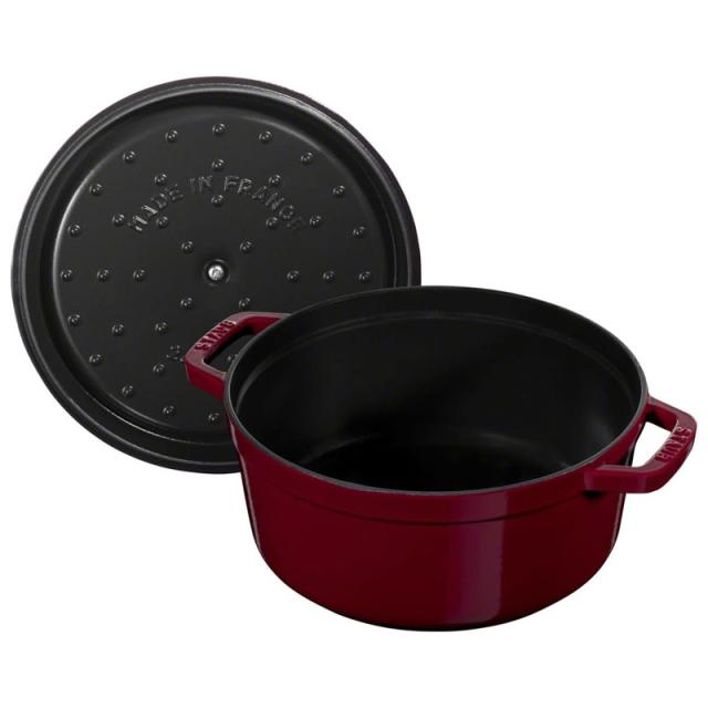 ストウブ Staub 両手鍋 ピコ・ココット ラウンド 24cm オーブン可 ボルドー 40502-294_2