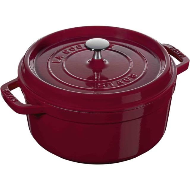 赤い鋳鉄製両手鍋 フランス製 Staub 18cm 赤い鋳鉄製両手鍋 フランス製 Staub 18cm 【公式通販】