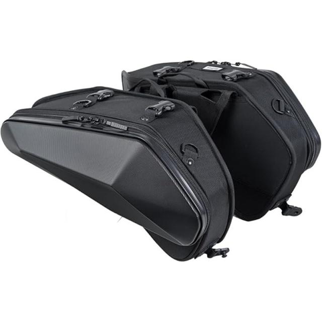 TANAX タナックス MOTOFIZZ カービングシェルケース2SS サイドバッグ 20L エンボスブラック MFK-3003