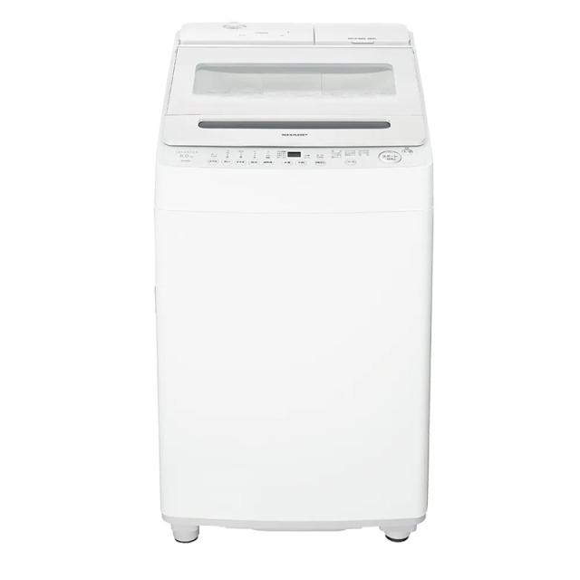 SHARP シャープ 全自動洗濯機 穴なし槽 ES-SV8K-W ホワイト 8kg 縦型 自動投入 インバーター搭載