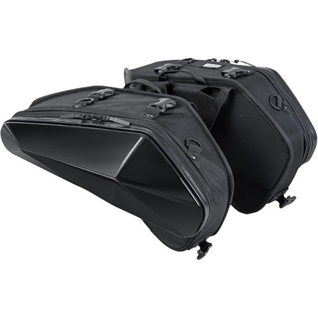 TANAX タナックス MOTOFIZZ カービングシェルケース2SS サイドバッグ 20L グロスブラック MFK-3002