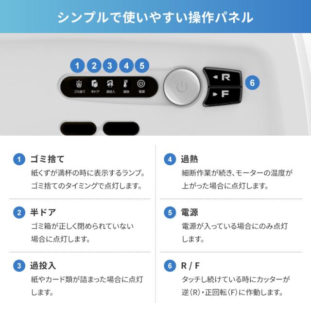 シュレッダー 電動 業務用 Pure Luxe オフィスシュレッダー 電動シュレッダー 60分連続使用 26.5L 最大挿入幅220mm ホワイト PU-SCHAA