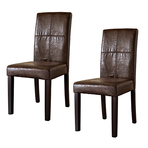 ヴィンテージ風　ダイニングチェア　2脚入り　AW-03-BR　ブラウンの通販は