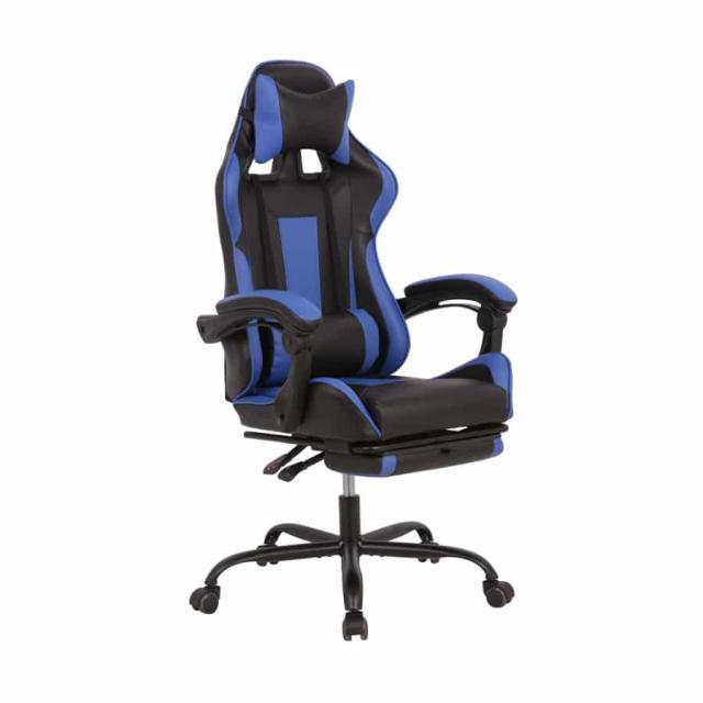 フルフラットバケットレーシングチェア　H-013-BL　ブルーの通販は 18,880円