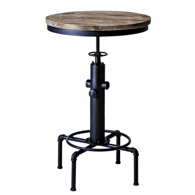 バーテーブル INDUSTRIAL（インダストリアル） ブラック KNT-A801_BK-送料無料商品