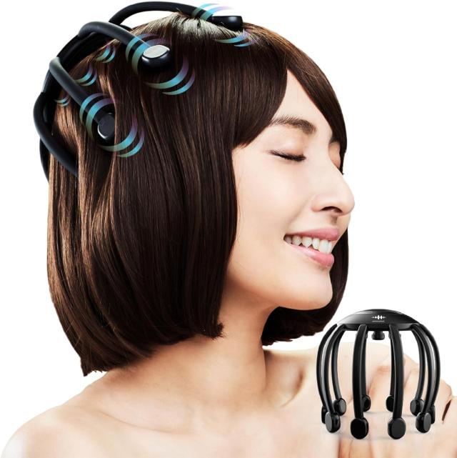 WAVEWAVE HEAD RELAX MONSTER SP+ / ヘッドスパ 電動頭皮ケア タコ足 頭皮エステ器5種モード 10段階の調整 充電式 ブルートゥース機能の通販は