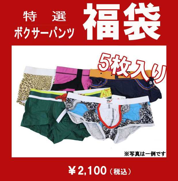 ボクサー 男性下着 メンズ セクシーインナー 【5枚入り】 ボクサーパンツ 詰込み福袋 エンスタイル fs03の通販はau PAY マーケット -  エンスタイル