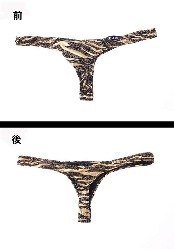 Tバック 男性下着 メンズインナー セクシーパンツ キラキラ 豹柄
