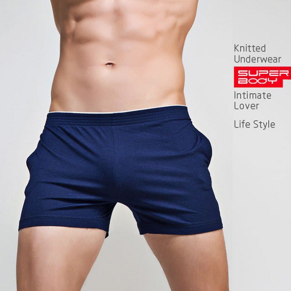 下着・アンダーウェア su ボクサー 男性下着 メンズ セクシーインナー シンプル無地 ポケット