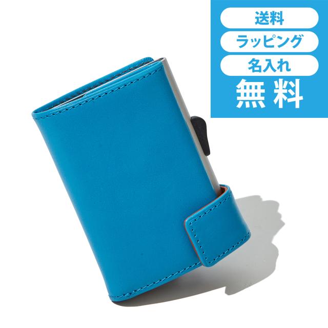 ［ゴルベ］ 財布 クレジットカードケース アルミニウムカードホルダー 三つ折り財布 イタリアンレザー キャッシュレス RFIDブロック 送料無料 名入れ無料 ギフト プレゼント c-secure