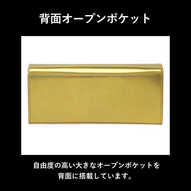［ゴルベ］ 長財布 レインボーゴールド イタリアンレザー 大容量 送料無料 名入れ無料_3