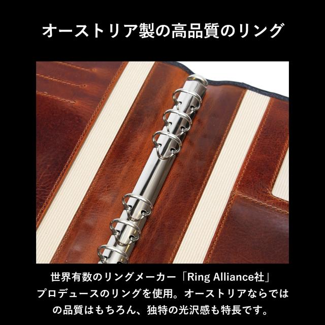 ［ゴルベ］ システム手帳 ベジタブルタンニングレザー B6 バイブルサイズ 送料無料 名入れ無料_2