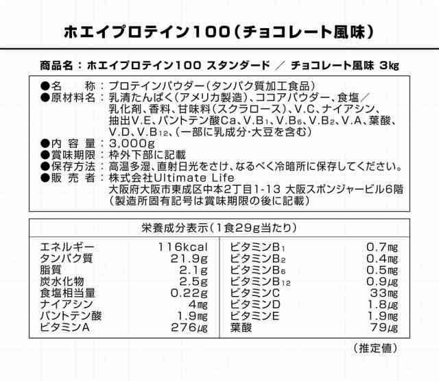 GronGグロング ホエイプロテイン スタンダード 風味付き 3kgの