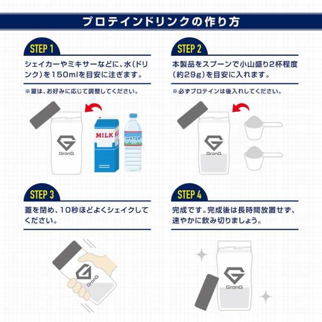 GronG(グロング) ホエイプロテイン100 スタンダード 甘味料・香料無添加 ナチュラル 1kgの通販はau PAY マーケット - GronG  SHOP