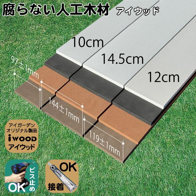 人工木材 10枚 人工無垢材 板材 幅約12cｍ厚み1.1cｍ長さ90cｍ ホワイト アイウッド 人工木 樹脂製 色あせない 腐らない シロアリ防止 ザラザラ加工仕上げ リアルな木質感_11