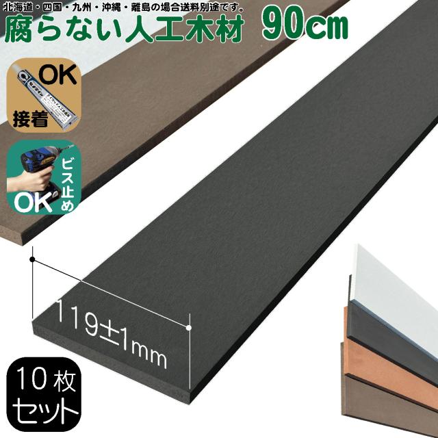 人工木材 10枚 人工無垢材 板材 幅約12cｍ厚み1.1cｍ長さ90cｍ ブラック アイウッド 人工木 樹脂製 色あせない 腐らない シロアリ防止 ザラザラ加工仕上げ リアルな木質感