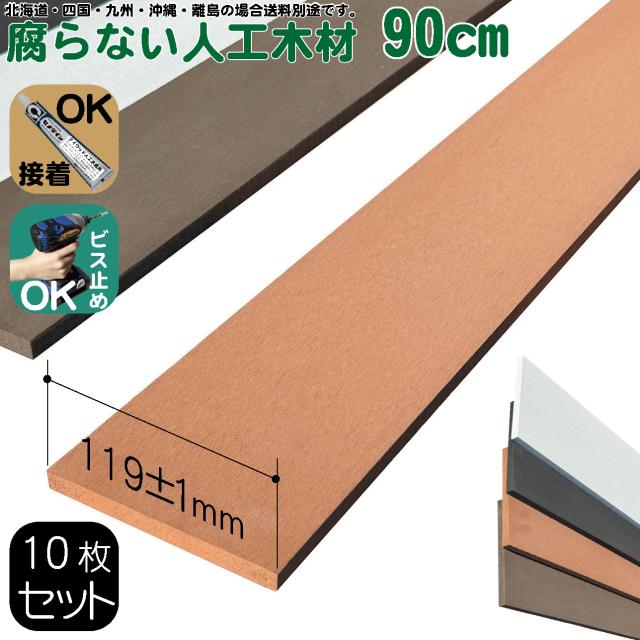 人工木材 10枚 人工無垢材 板材 幅約12cｍ厚み1.1cｍ長さ90cｍ ナチュラル アイウッド 人工木 樹脂製 色あせない 腐らない シロアリ防止 ザラザラ加工仕上げ リアルな木質感