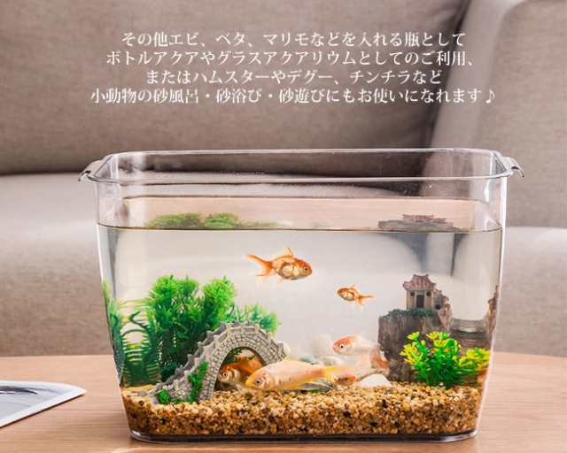 金魚鉢 メダカ 透明 水槽 花瓶 アクアリウム ボトルアクアリウム ...