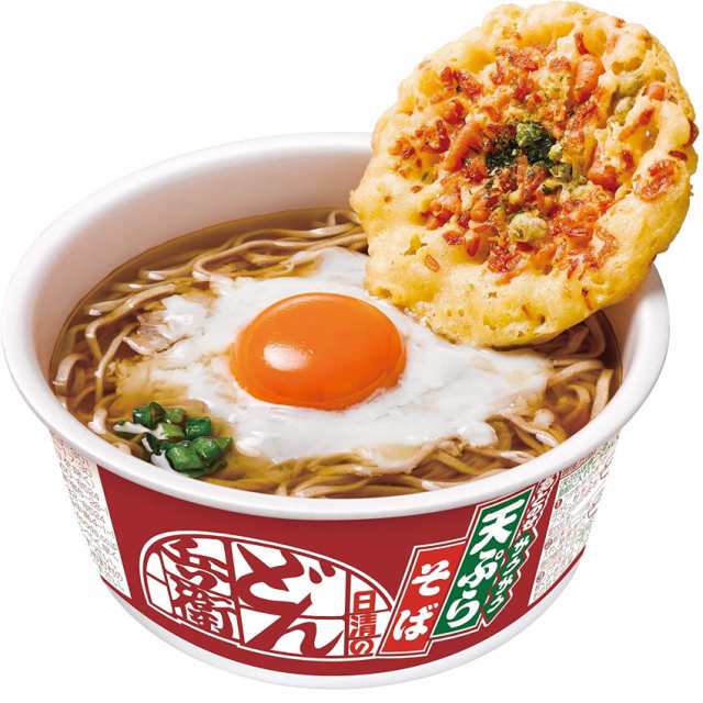 PAY　カップ麺　博多もつ鍋と餃子　マイニチトッカ　天ぷらそば(西)　非常用　日清食品　送料無料　au　保存の通販はau　うどん　どん兵衛　マーケット　マーケット－通販サイト　100g×12個　PAY