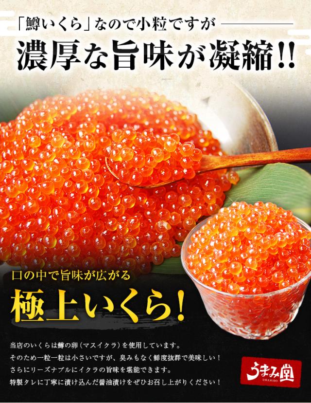 いくら 醤油漬け 300g 送料無料 ギフト 鱒 小粒 イクラ お返し 海鮮 魚介類 訳あり 食品 丼 冷凍便 プチプチ 美味しい お返し ごはんのおの通販はau Pay マーケット 辛子明太子専門店 博多 うまみ堂