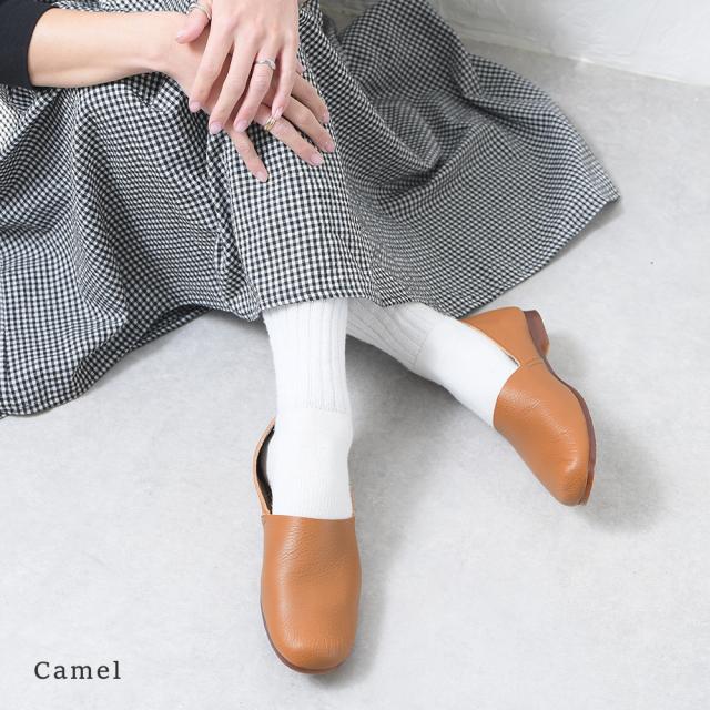 パンプス レディース スリッポン カジュアルシューズ 本革 レザー 牛革