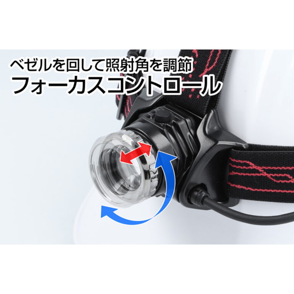 ジェントス LEDヘッドライト 700lm USB充電式 充電池/乾電池兼用 GH-203RG_1
