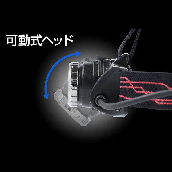 ジェントス LEDヘッドライト 700lm USB充電式 充電池/乾電池兼用 GH-203RG_4