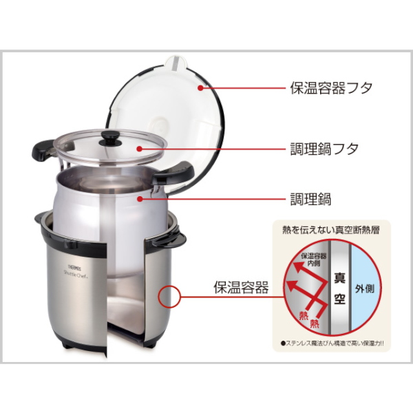 サーモス 真空保温調理器 シャトルシェフ 4.5L KBG-4500