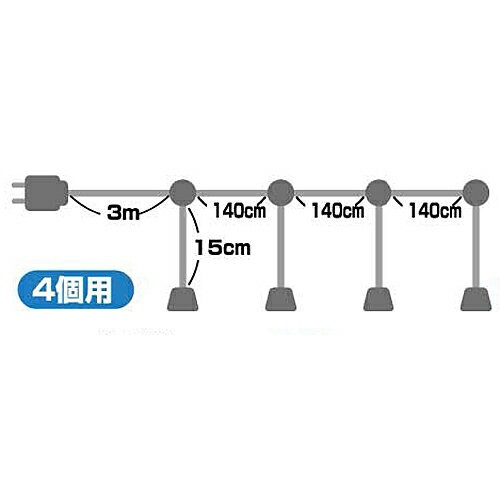 9030 提灯用ソケット4個用【業務用】_提燈_吊燈_お祭り_飲食店『メーカー取寄せ品 入荷次第発送』