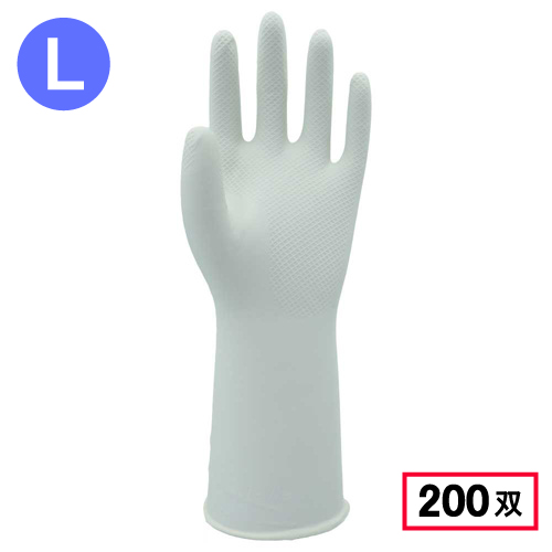 2470 油に強い薄手のニトリル手袋 1P L ホワイト 200双 19,008円