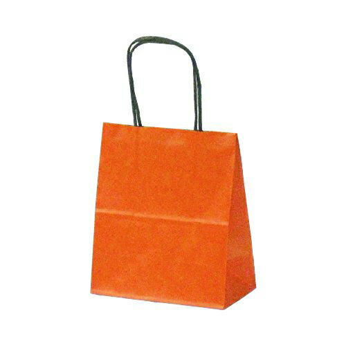 【送料無料】T-2カラー（オレンジ） 400枚_紙袋_手提げ袋_紙バッグ_業務用