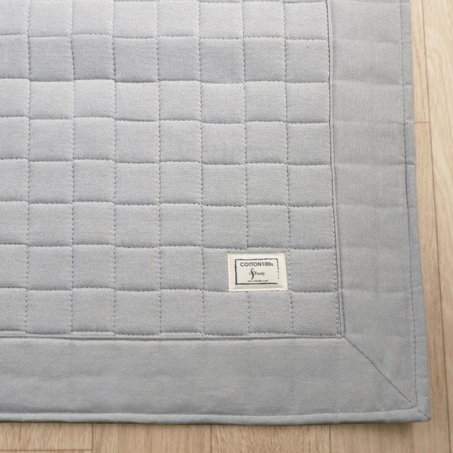 ラグ カーペット 綿100% 洗えるデニムラグ 190×240cm キルティングラグ