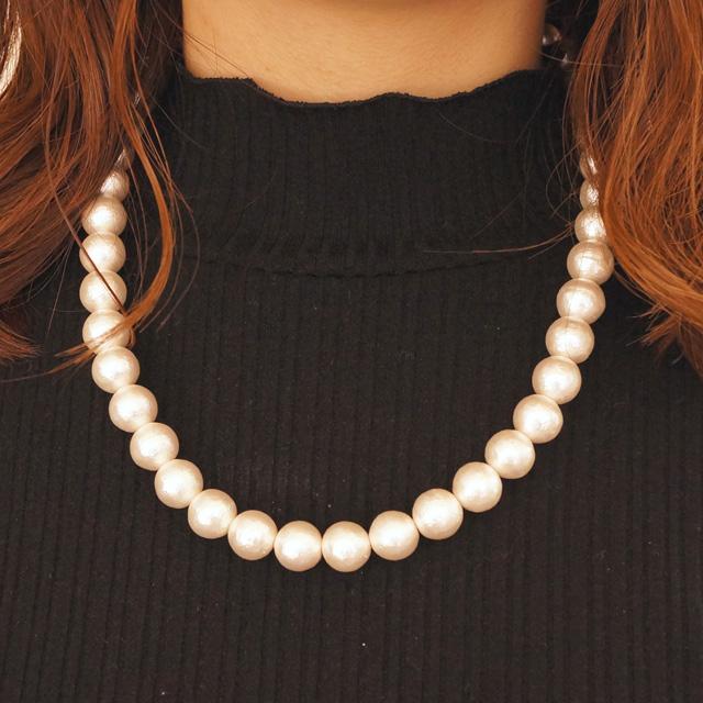 コットンパール 50cm 12mm ホワイト レディースアクセサリー ロングネックレス コットンパールネックレス レディースネックレス 卒園式の通販はau Pay マーケット 株式会社クリシュナ