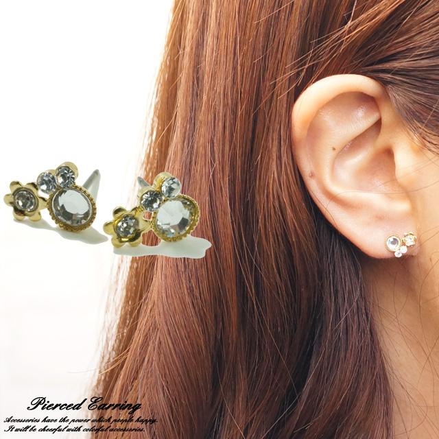 レディースピアス フラワー 花 ガラスストーン キラキラ ゴールド スタッドピアス チタンポストの通販はau Pay マーケット 株式会社クリシュナ