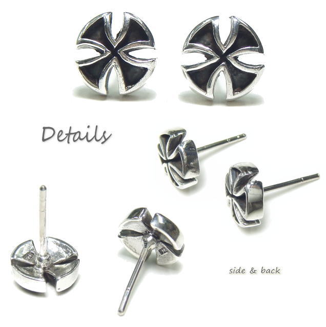 シルバーピアス 中世ヨーロッパの騎士マークのようなスタッドピアス クロス 十字架 メンズピアス の通販はau Pay マーケット 株式会社クリシュナ