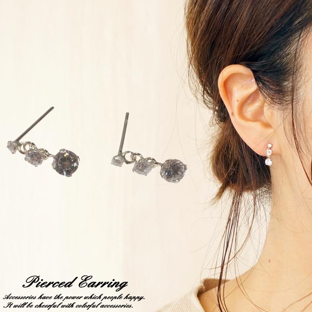 シルバーピアス キュービックジルコニア ラウンド まる 丸 3連 3粒 キラキラ シンプル シルバー925 Silver925 シルバーアクセサリー スタの通販はau Pay マーケット 株式会社クリシュナ