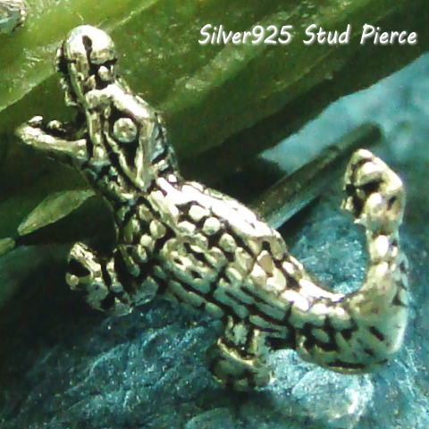 シルバーピアス ウロコまでばっちり ガォーっと威嚇しているようなクロコダイルのピアス ワニ 鰐 鱗 トカゲ 爬虫類 スタッドの通販はau Pay マーケット 株式会社クリシュナ