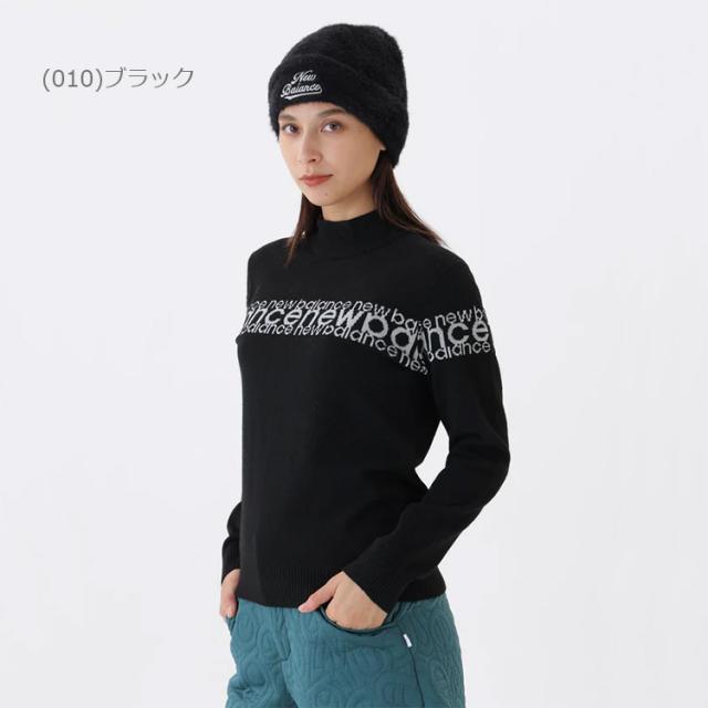 ニュー平衡にするゴルフ ロゴラインジャカード 天竺編み ハイネック ティーシャツプルオーバー レディース 2025秋冬 012-5274502