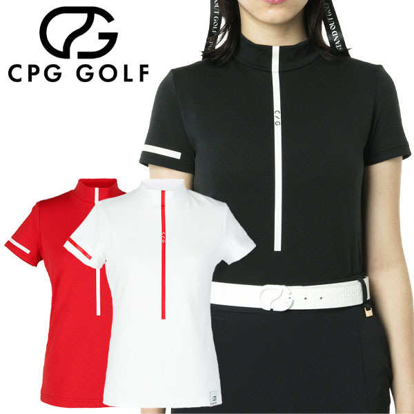 CPG GOLF フロントラインモックネックSS ショートスリーブ シャツ レディース ゴルフウェア 1109-24104
