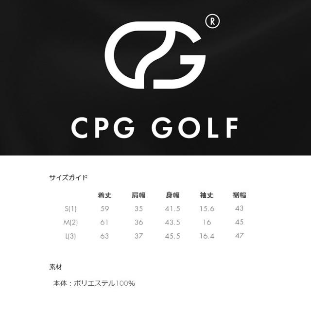CPG GOLF スタンドネックワンサイド切り替えラインSS ショートスリーブ