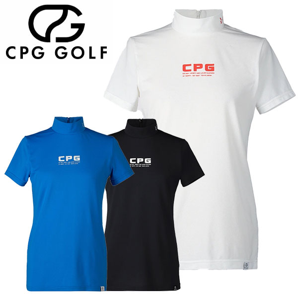 CPG GOLF NEW LOGO MOCK NECK SS NEWロゴ モックネック シャツ レディース 1109-25102 ゴルフウェア 2025モデル