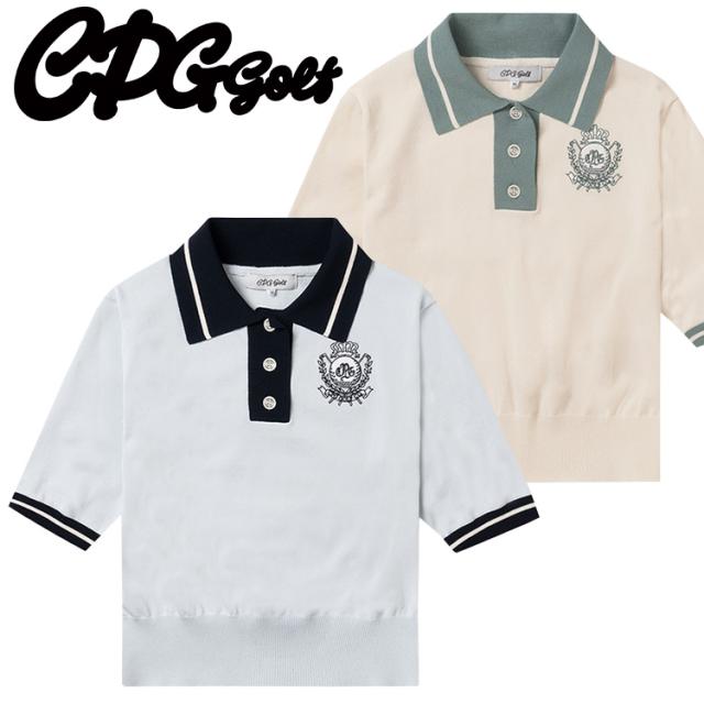 CPG GOLF ニットポロシャツ 半袖 レディース 2025秋冬 ゴルフウェア 1309-25206