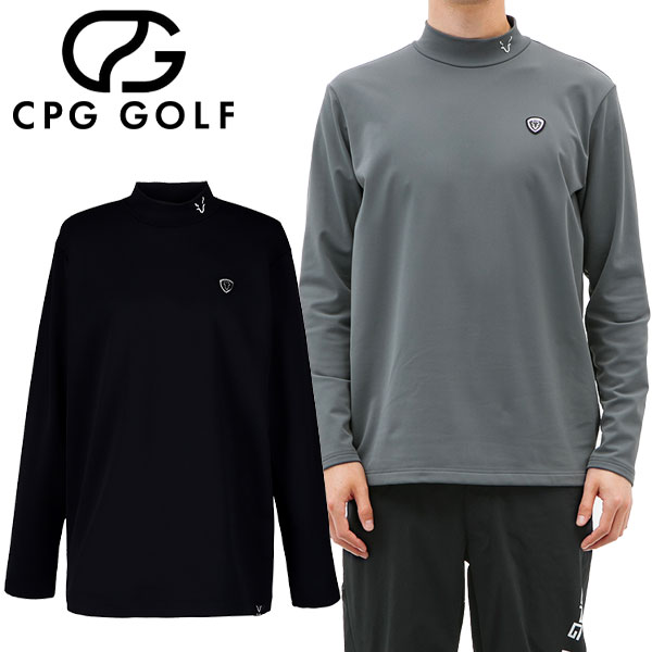 CPG GOLF ハイストレッチ裏起毛ロングスリーブ モックネックシャツ メンズ ゴルフウェア 2109-24201