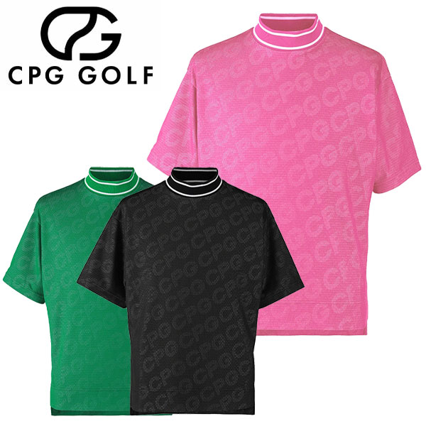 CPG GOLF BIAS LOGO MOCK NECK SS バイアスロゴ モックネックシャツ メンズ 2109-25114 ゴルフウェア 2025モデル