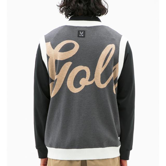 CPG GOLF インターシャビッグロゴニットベスト メンズ ゴルフウェア