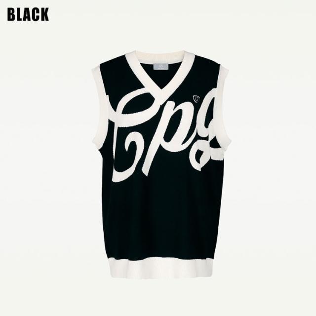 CPG GOLF インターシャビッグロゴニットベスト メンズ ゴルフウェア