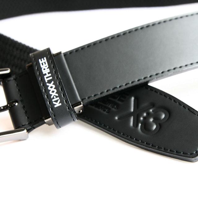 KI-X THREE ブラック ベルト F(110cm) KI-XXX THREE キックスリー ゴムメッシュベルト メンズ 2025春夏