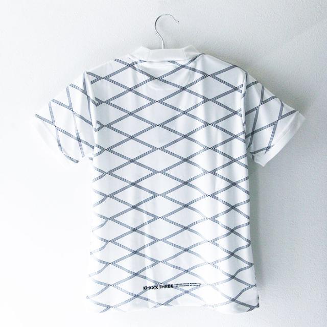 KI-XXX THREE キックスリー 総柄モックネックシャツ レディース 2025春